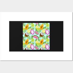 Tropical fruit pattern Posters and Art